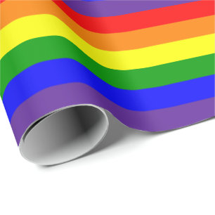 Papel De Regalo Orgullo Arcoíris Horizontal LGBT Lesbiana Gay