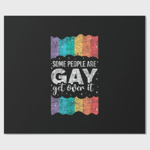 Papel De Regalo Orgullo Arcoíris LGBT Vintage Algunas Personas Son