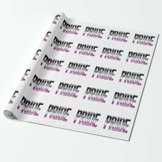 Papel De Regalo Orgullo Asexual en Palabras (Desenrollado)