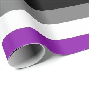 Papel De Regalo Orgullo asexual, orgullo LGBTQ, impresión a rayas