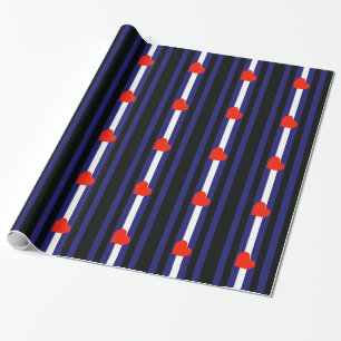 PAPEL DE REGALO ORGULLO DE CUERO RAYADO CORAZÓN HORIZONTAL - 2014