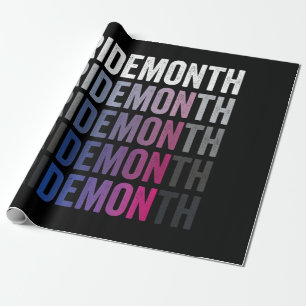 Papel De Regalo Orgullo Demonio Bisexual Mes del Orgullo Bi LGBTQ