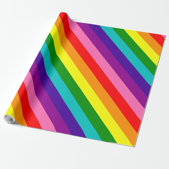 Papel De Regalo Orgullo gay arcoiris LGBT Original Bandera de 8 fr (Desenrollado)