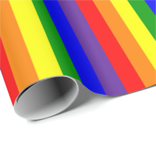 Papel De Regalo Orgullo Gay Lésbico Arcoíris Vertical LGBT
