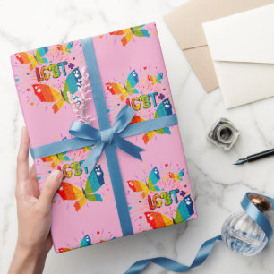 Papel De Regalo Orgullo mariposa amor amor conciencia LGBT