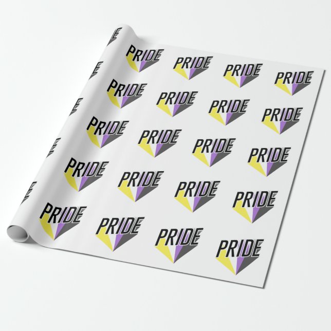 Papel De Regalo Orgullo No Binario Explosión (Desenrollado)