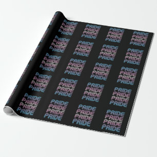 Papel De Regalo Orgullo Trans Retro Letras