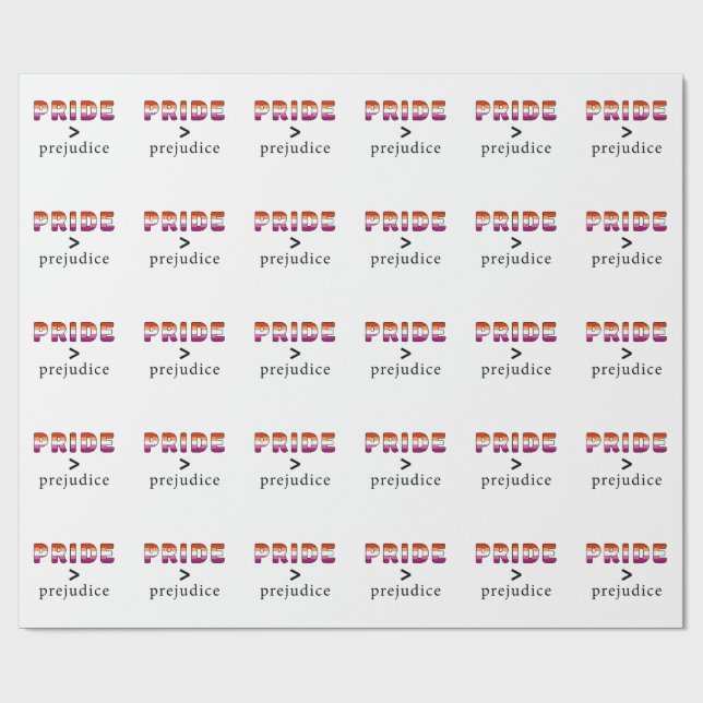 Papel De Regalo Orgullo y Prejuicio Lésbico  (Superficie plana)