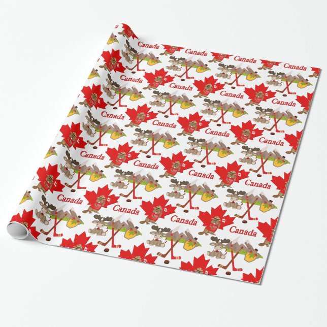 Papel De Regalo Orgulloso castor canadiense (Desenrollado)