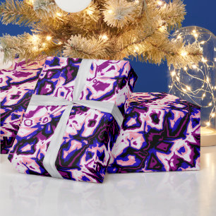 Papel De Regalo Orgulloso de rayas jaspeadas funky boho retro flui