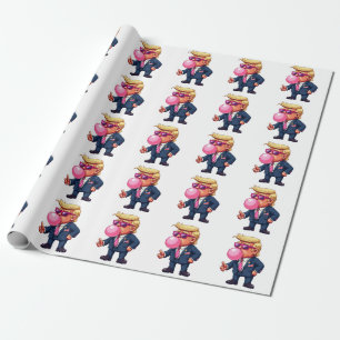 Papel De Regalo Orgulloso Maga Trump Pixel Presidente Día de Inaug