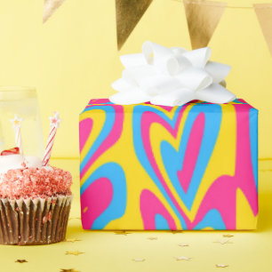 Papel De Regalo Orgulloso Pansexual Groovy Trippy Squiggly Quirky