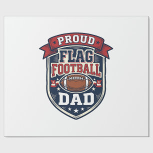 Papel De Regalo Orgulloso Papá de Fútbol Americano Bandera Vintage