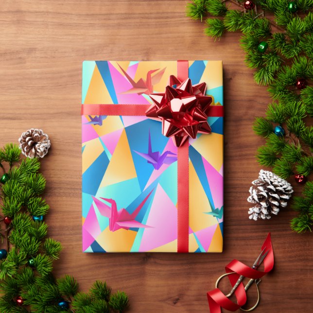 Papel De Regalo Origami Kaleidoscope (Regalo de vacaciones)