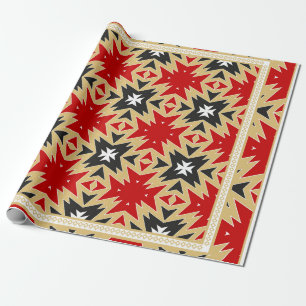 Papel De Regalo Ornament With Geometric Colorful Pattern, Silk Ne