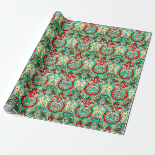 Papel De Regalo Ornamento arabesco neón: estilo años 80.