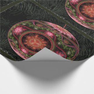 Papel De Regalo Ornamento de arte fractal de merry