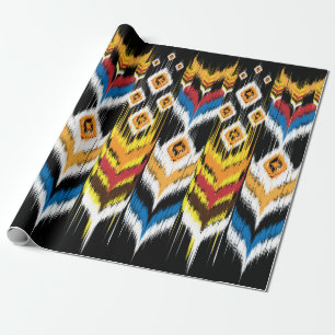 Papel De Regalo Ornamento de folclore geométrico Ikat. Etnia trib