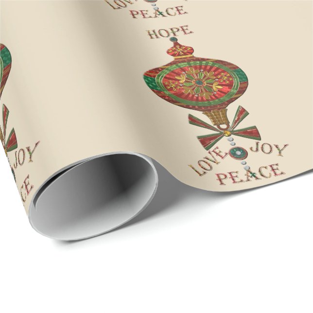 Papel De Regalo Ornamento de vacaciones (Esquina del rollo)