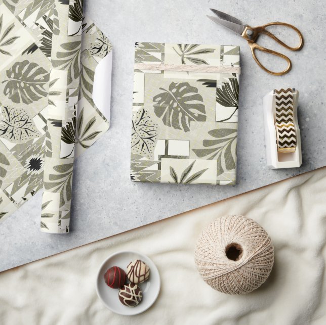 Papel De Regalo Ornamento exótico. (Artesanía)