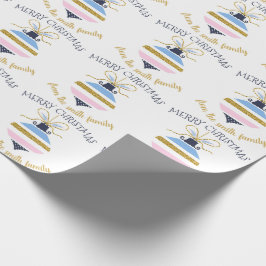 Papel De Regalo Ornamento moderno de árbol de Navidad personalizad