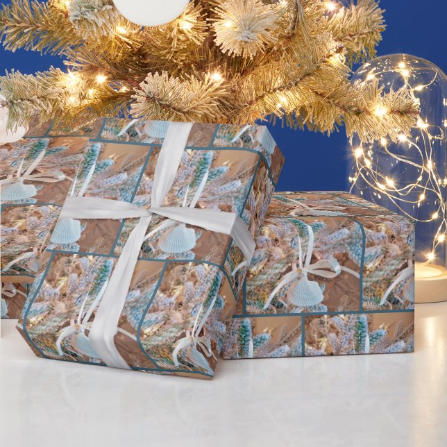 Papel De Regalo Ornamento navideño de conchas marinas (Vacaciones)