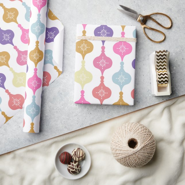 Papel De Regalo Ornamento navideño moderno (Artesanía)