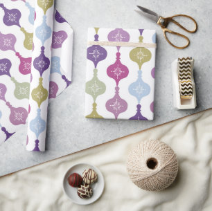 Papel De Regalo Ornamento navideño moderno