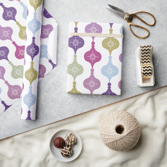 Papel De Regalo Ornamento navideño moderno (Artesanía)