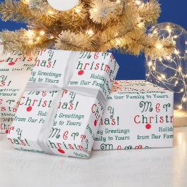 Papel De Regalo Ornamento navideño navideño casero personalizado