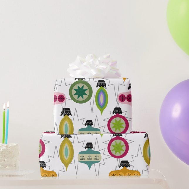 Papel De Regalo Ornamentos atómicos (Regalos de fiesta)