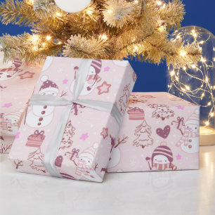 Papel De Regalo Ornamentos de Navidad para hombres de nieve regalo