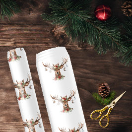 Papel De Regalo Ornamentos de renos de Navidades rusos