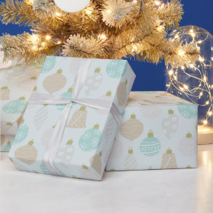 Papel De Regalo Ornamentos de vacaciones decorados Navidades de co