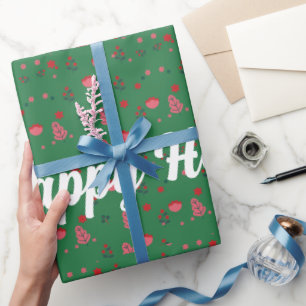 Papel De Regalo Ornamentos de vacaciones felices