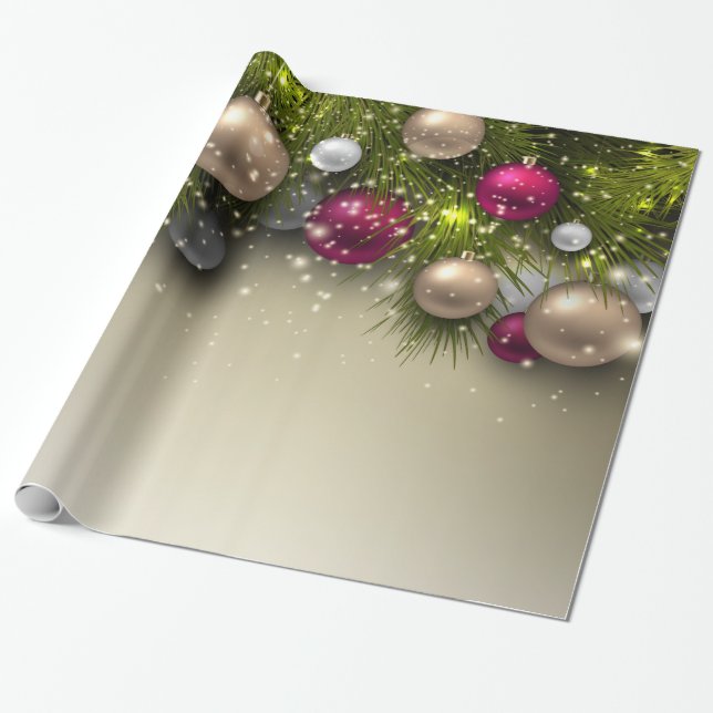 Papel De Regalo Ornamentos de vacaciones para navidades - Múltiple (Desenrollado)