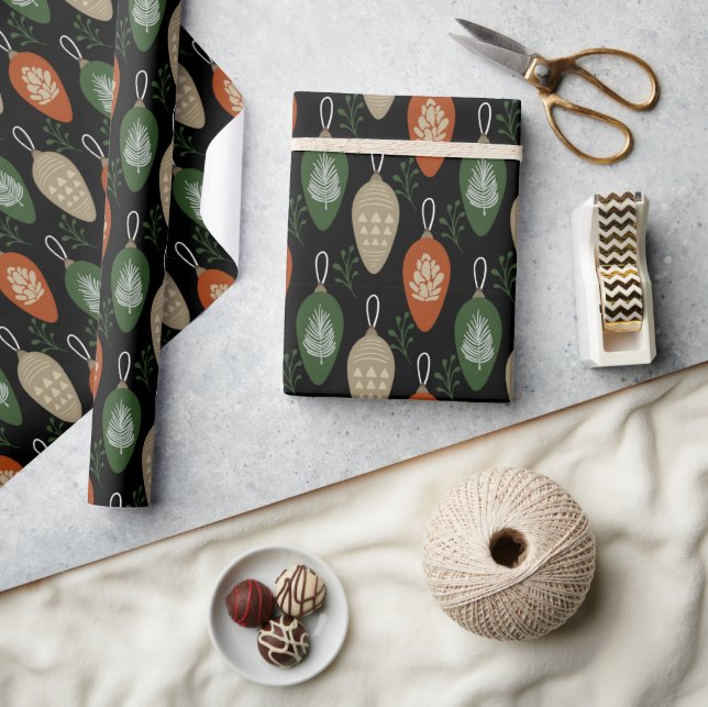 Papel De Regalo Ornamentos escandinavos de mediados del siglo (Artesanía)
