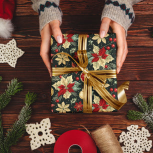 Papel De Regalo Ornamentos navideños festivos Patrón sin problemas