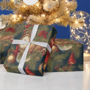 Papel De Regalo Ornamentos navideños victorianos de color pastel