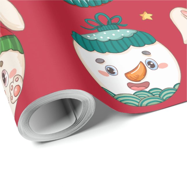 Papel De Regalo Ornamentos Personalizado navidades (Esquina del rollo)
