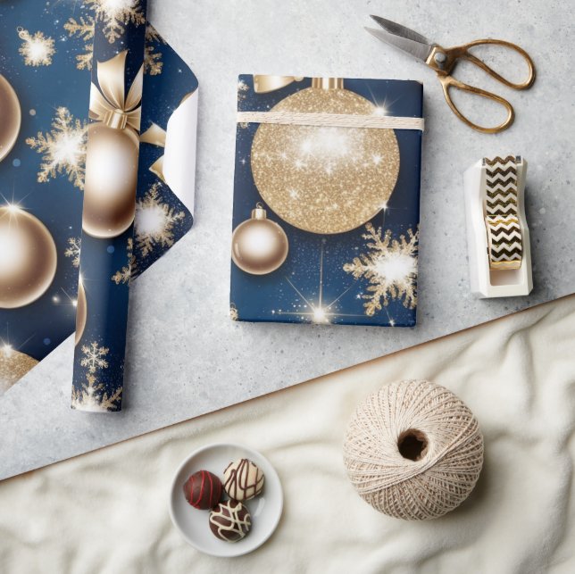 Papel De Regalo Ornamentos Purpurinoso (Artesanía)