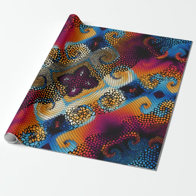 Papel De Regalo Ornar fondo de textura transparente. Ondas diagona (Desenrollado)