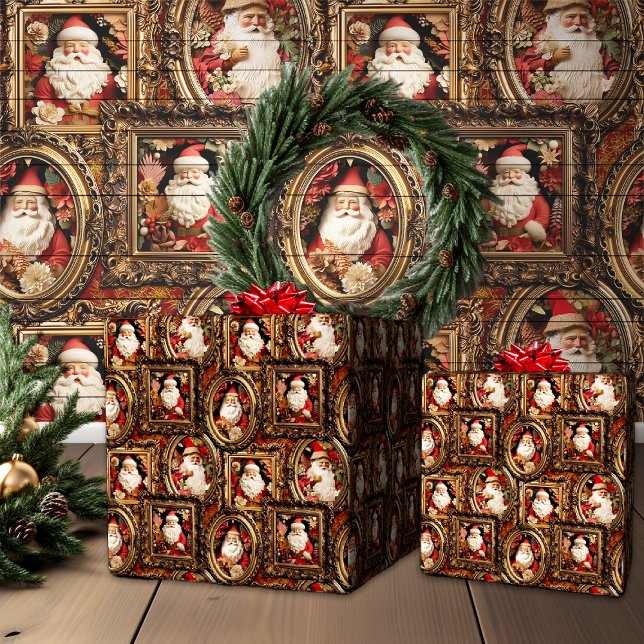 Papel De Regalo Ornate 3D Padre Navidad (Subido por el creador)