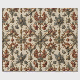 Papel De Regalo Ornate Baroque Christmas Pattern Wrapping Paper