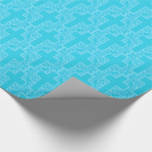 Papel De Regalo Ornate Cross-2-Two Toned Lt Blue