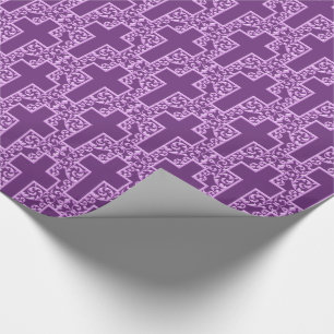 Papel De Regalo Ornate Cross-7-Purple
