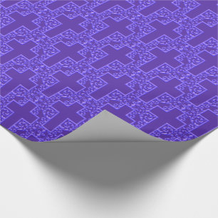 Papel De Regalo Ornate Cross-9-Purple