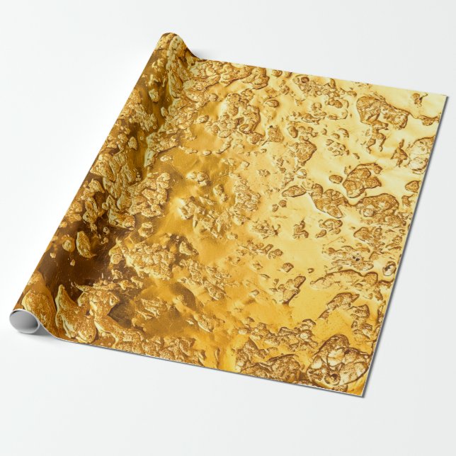 Papel De Regalo Oro (Desenrollado)