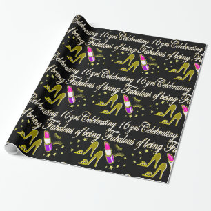 PAPEL DE REGALO ORO 16 Y FABULOUS DIVA DISEÑO
