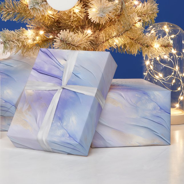 Papel De Regalo Oro Blanco de la Perla Púrpura (Vacaciones)